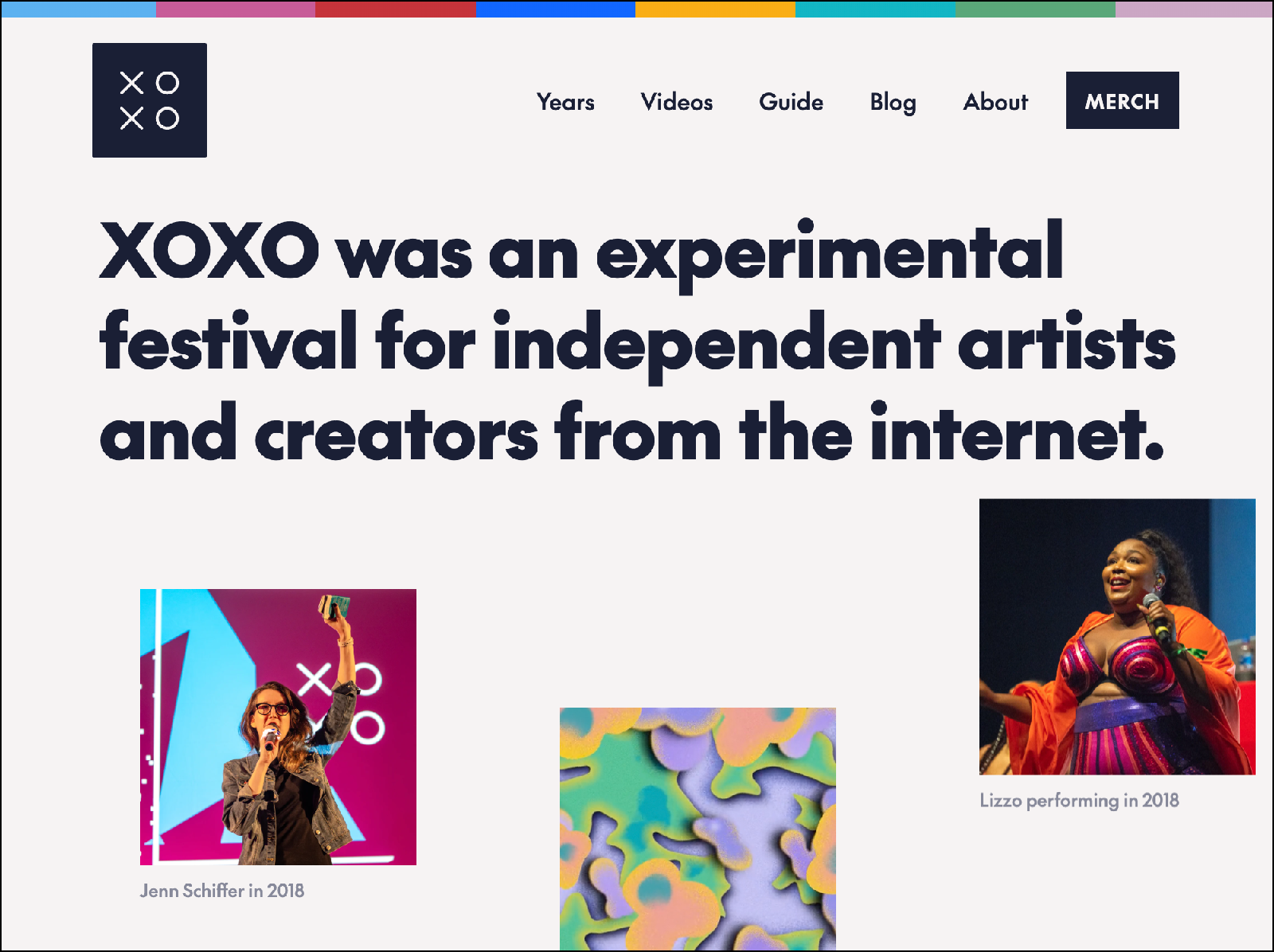 XOXO Explore homepage