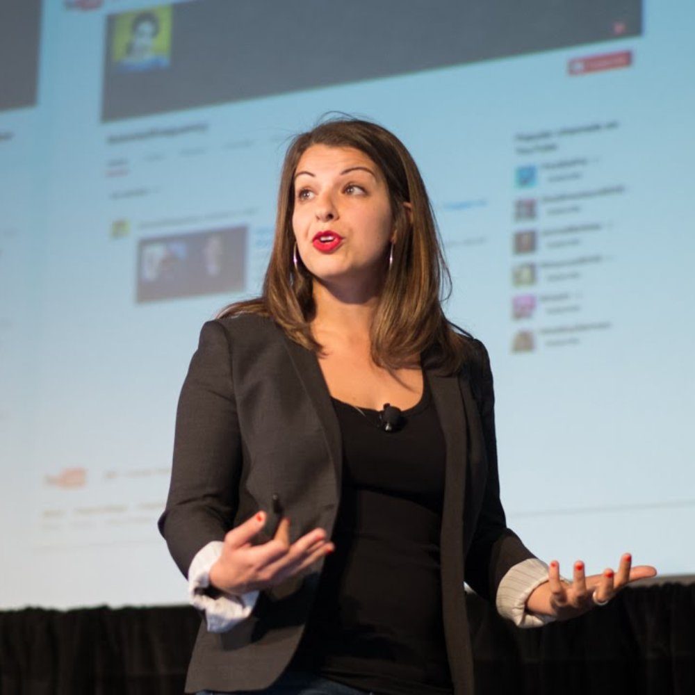 <a href="/2014/videos/anita-sarkeesian/">Anita Sarkeesian</a> in 2014  ·  Photo: <a href="https://www.flickr.com/photos/linkletter/15130164487" target="_blank">Ian Linkletter</a>